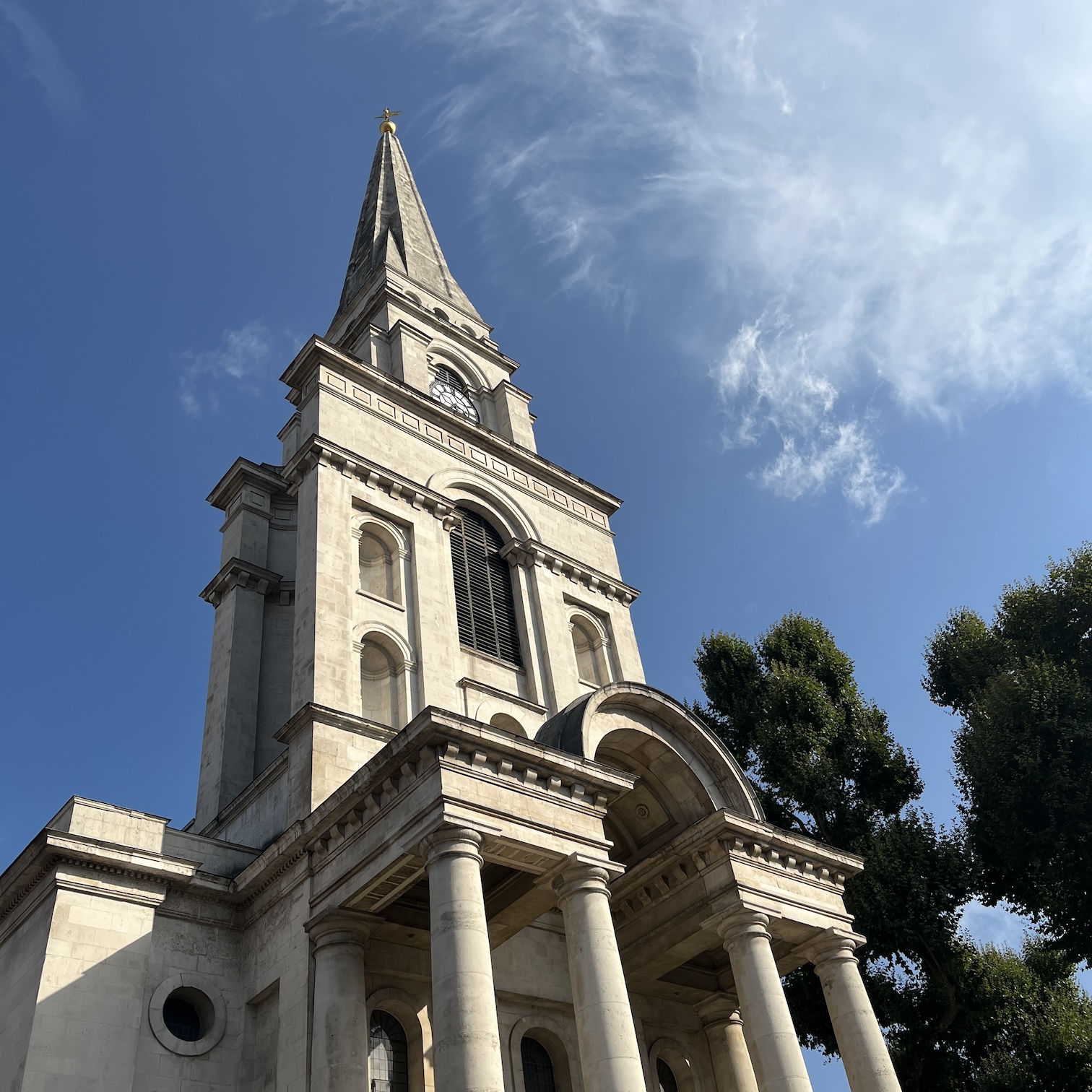 Christ Church Spitalfields looking south east (2024)