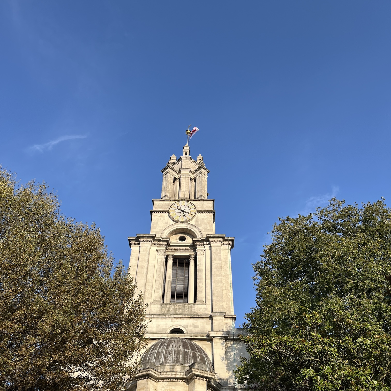 St Anne Limehouse looking east (2024)