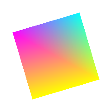 Rainbow colored rectangle on a white background