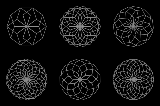 Screenshot: Sample rose like geometric shapes